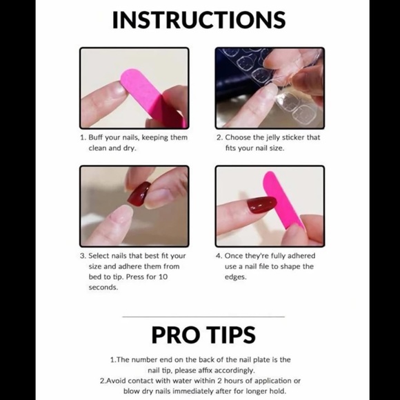 Black Trendy Press On Nails - Picture 4 of 6